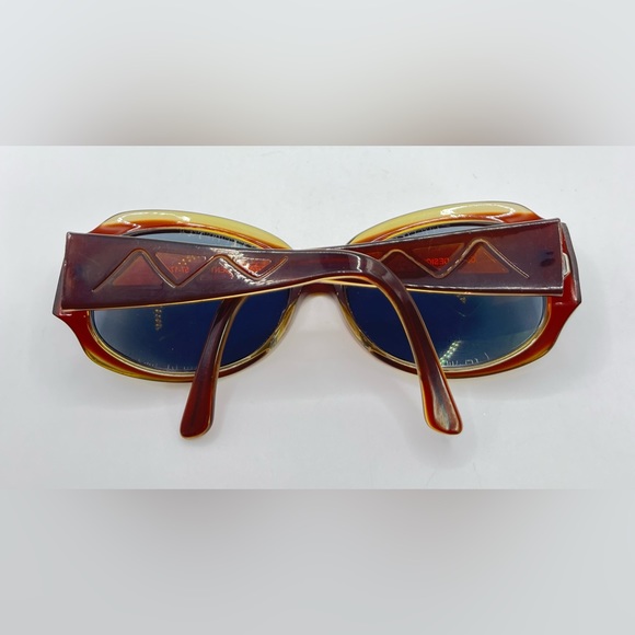 Cinzia Designs Brown Translucent Oval Sunglasses Frames Only - Picture 4 of 8